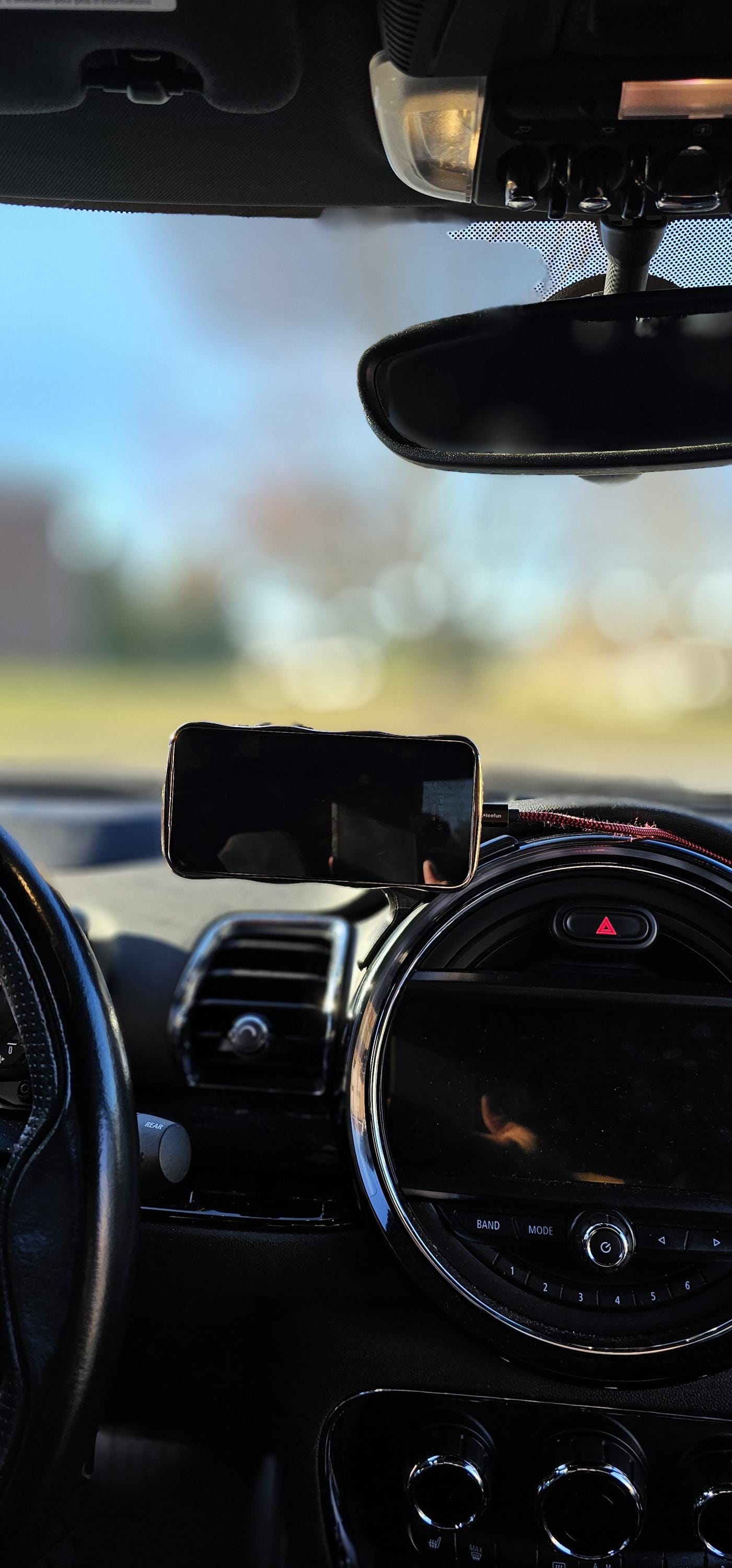 The Ulitmate MagSafe Mount for F series Mini Coopers! It's the perfect fit, super stylish, and impressively strong! Will hold phone horizontally and will not slide or turn!