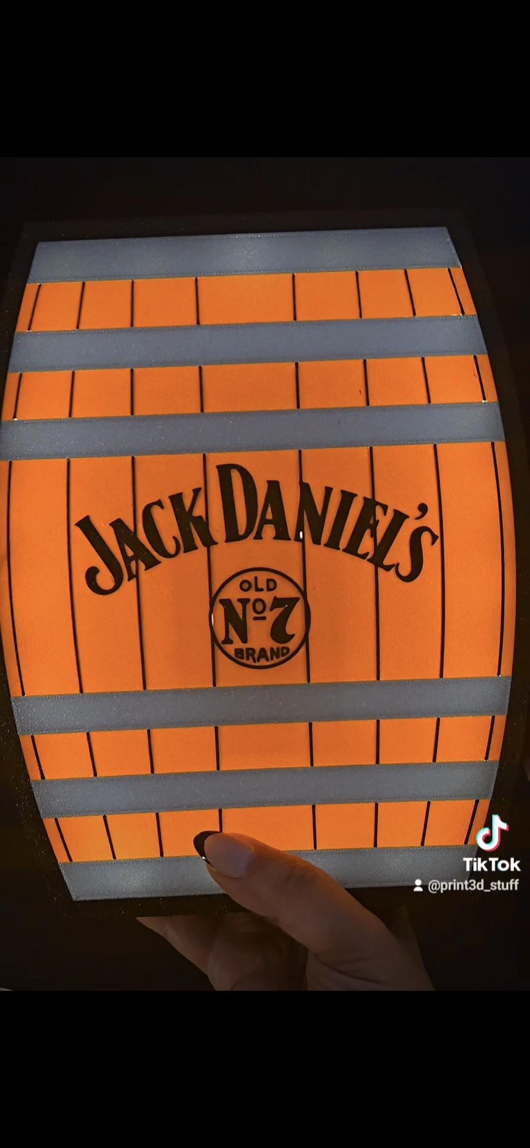 Jack Daniels Light Box - 3D Printed Home Decor